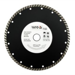 Диск відрізний алмазний YATO "TURBO" : Ø= 230x8,0x22,2 мм. H= 3,1 мм YT-6025